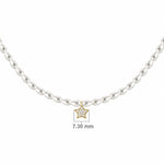 Diamond Star Pearl Choker – Little Star necklace, solid 18K gold, view 3 of 8