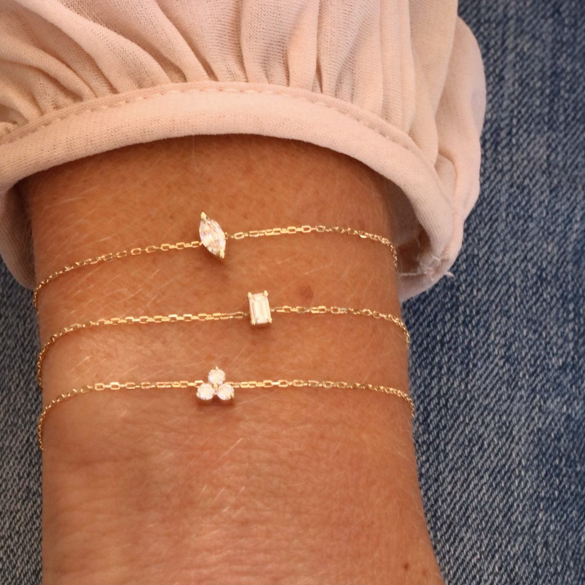 Bracciale taglio smeraldo