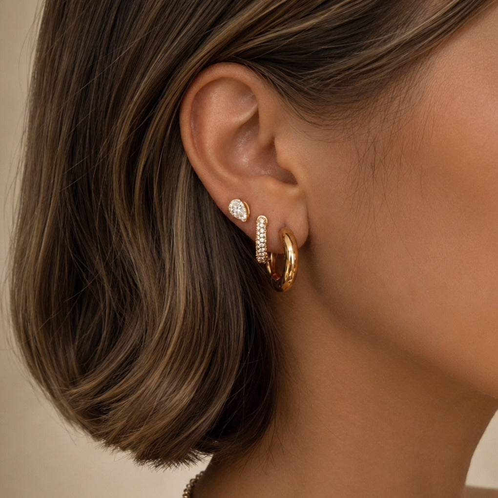 Pure Solitaire Stud Earrings