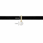 Velvet Pearl Choker necklace, solid 18K gold, view 3 of 7