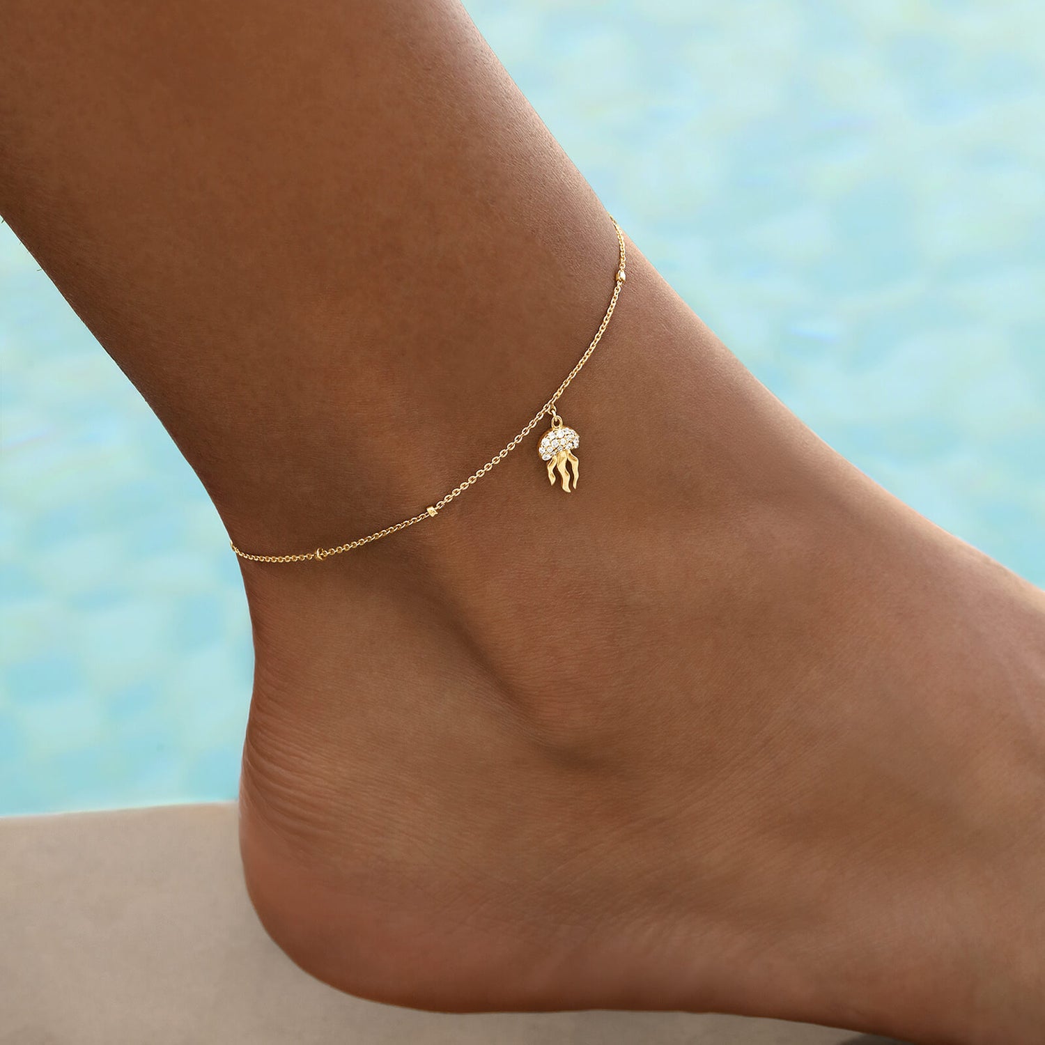 Mini Charm Jellyfish Anklet
