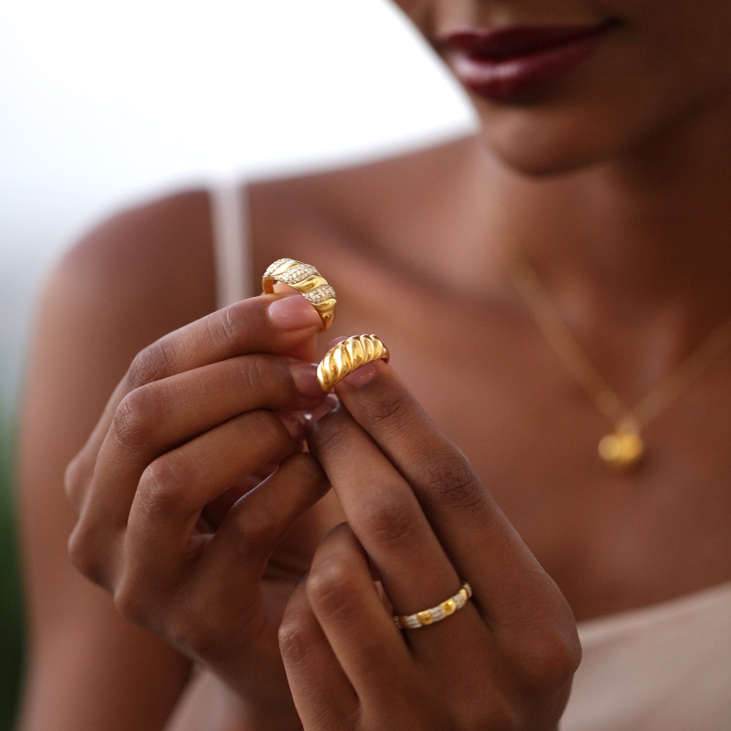 Diamonds Helix Ring