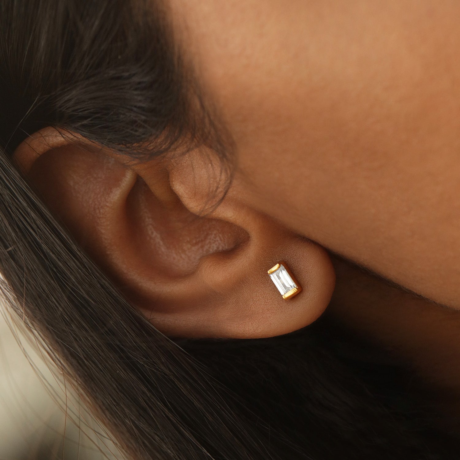 Diamond Azure Stud Earrings