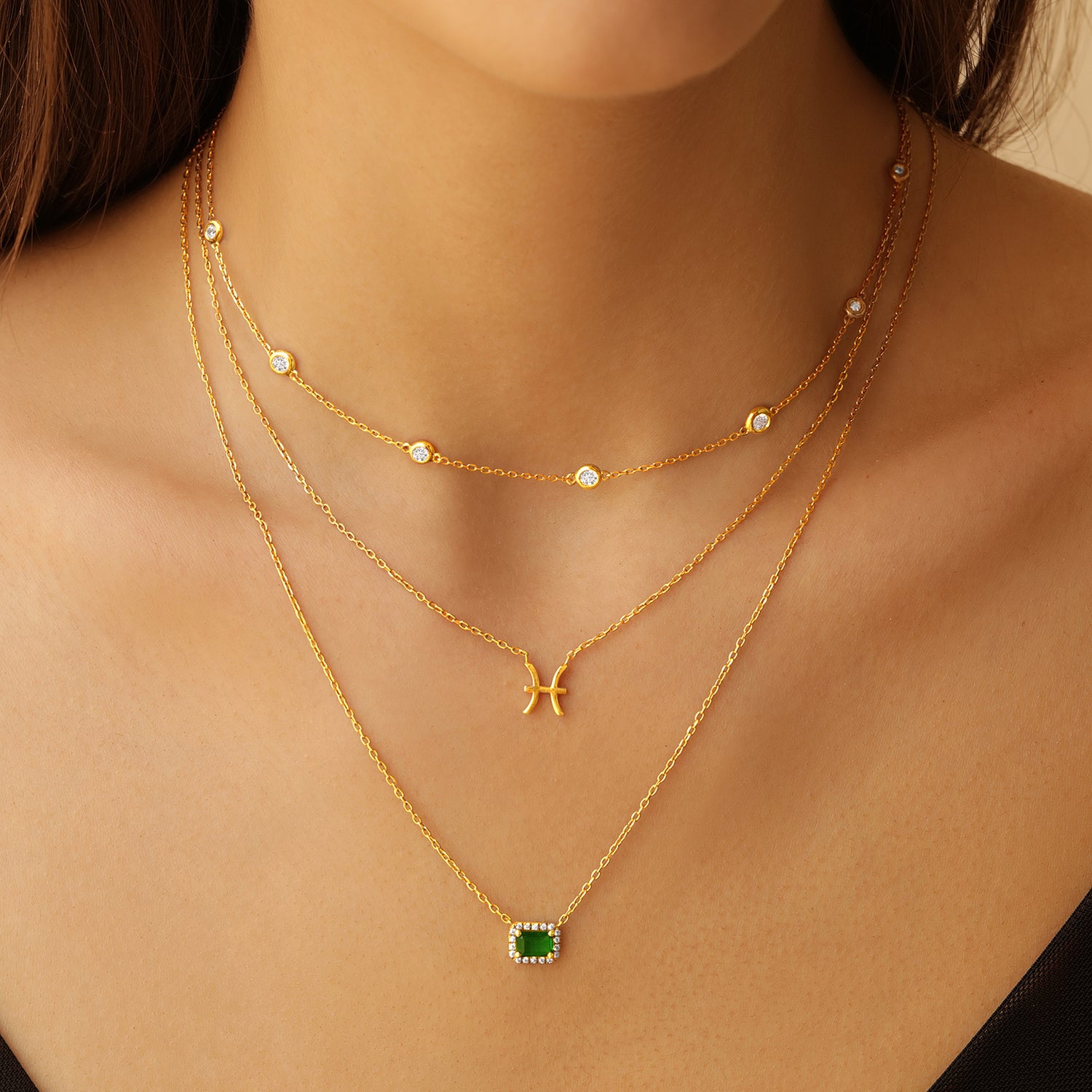 Cleopatra Precious Stone Necklace