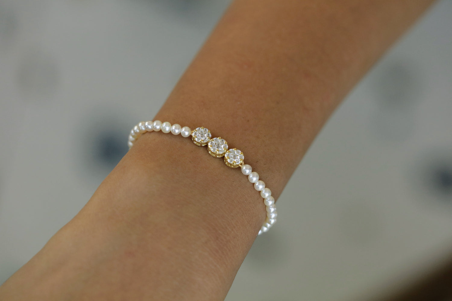 Trilogy Diamond Cluster Bracelet