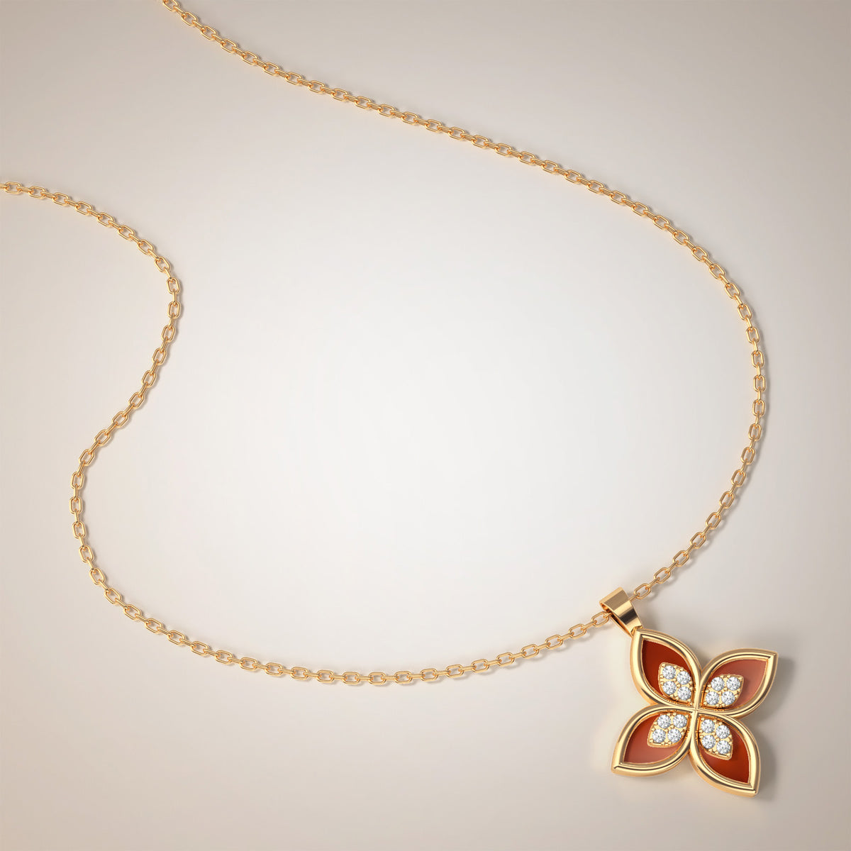 Precious stone solitaire pendant necklace in 18K gold – Thea Glow by Aquae Jewels