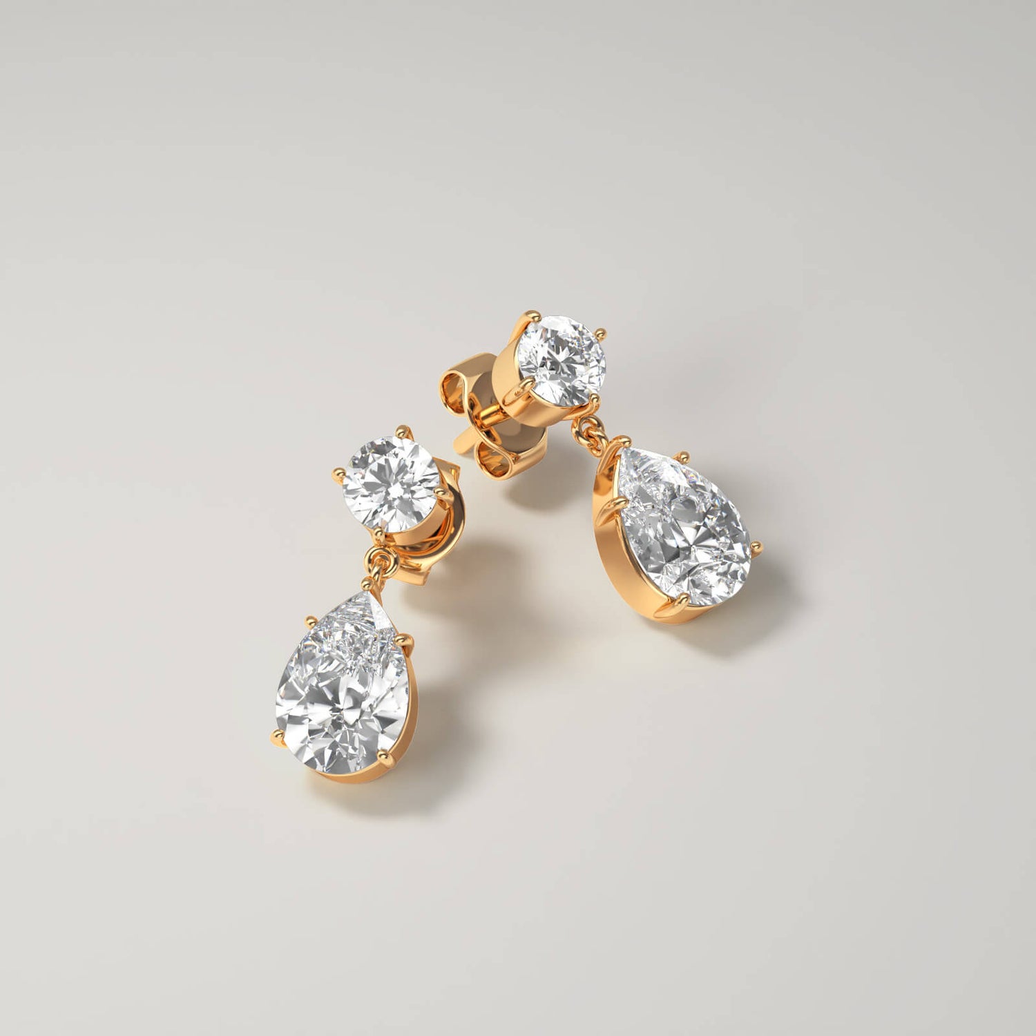 Pear Drop Stud Earrings