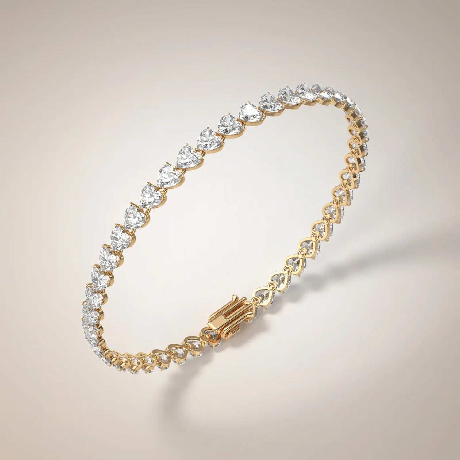 Full Hearts Tennis Bracelet
