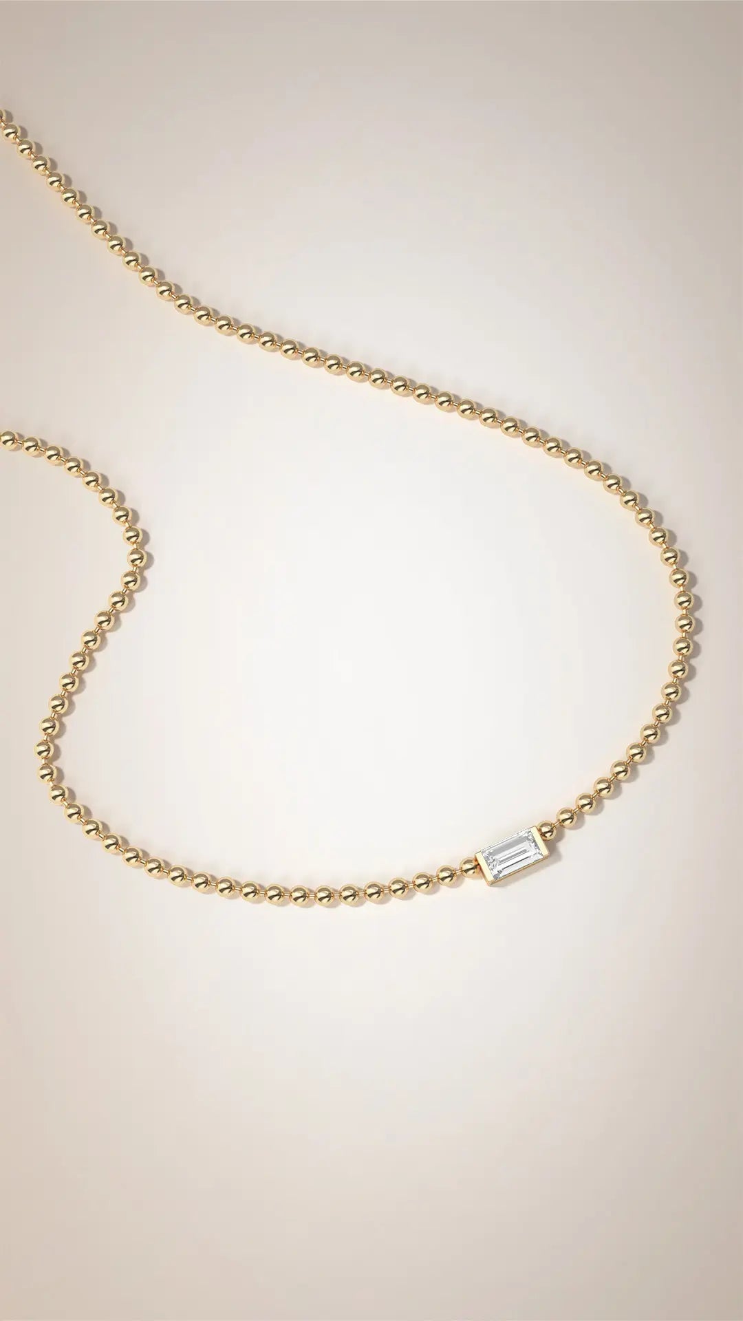 Azure Diamond Beads Necklace