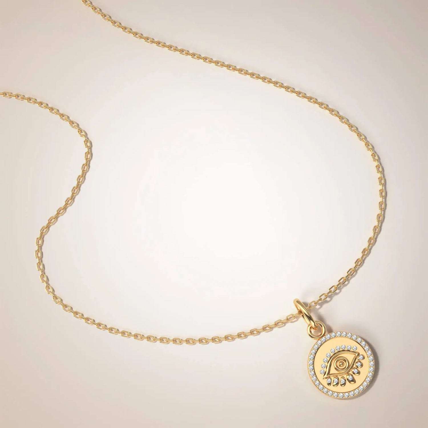 Evil Eye Medallion Necklace
