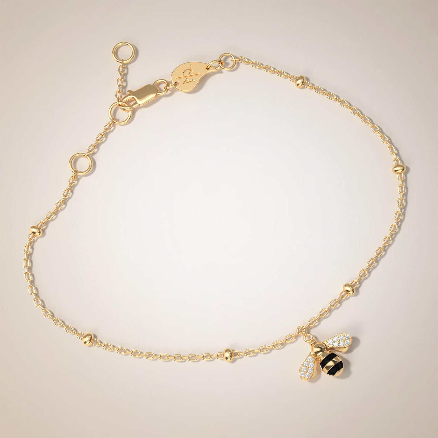Mini Charm Bee Anklet