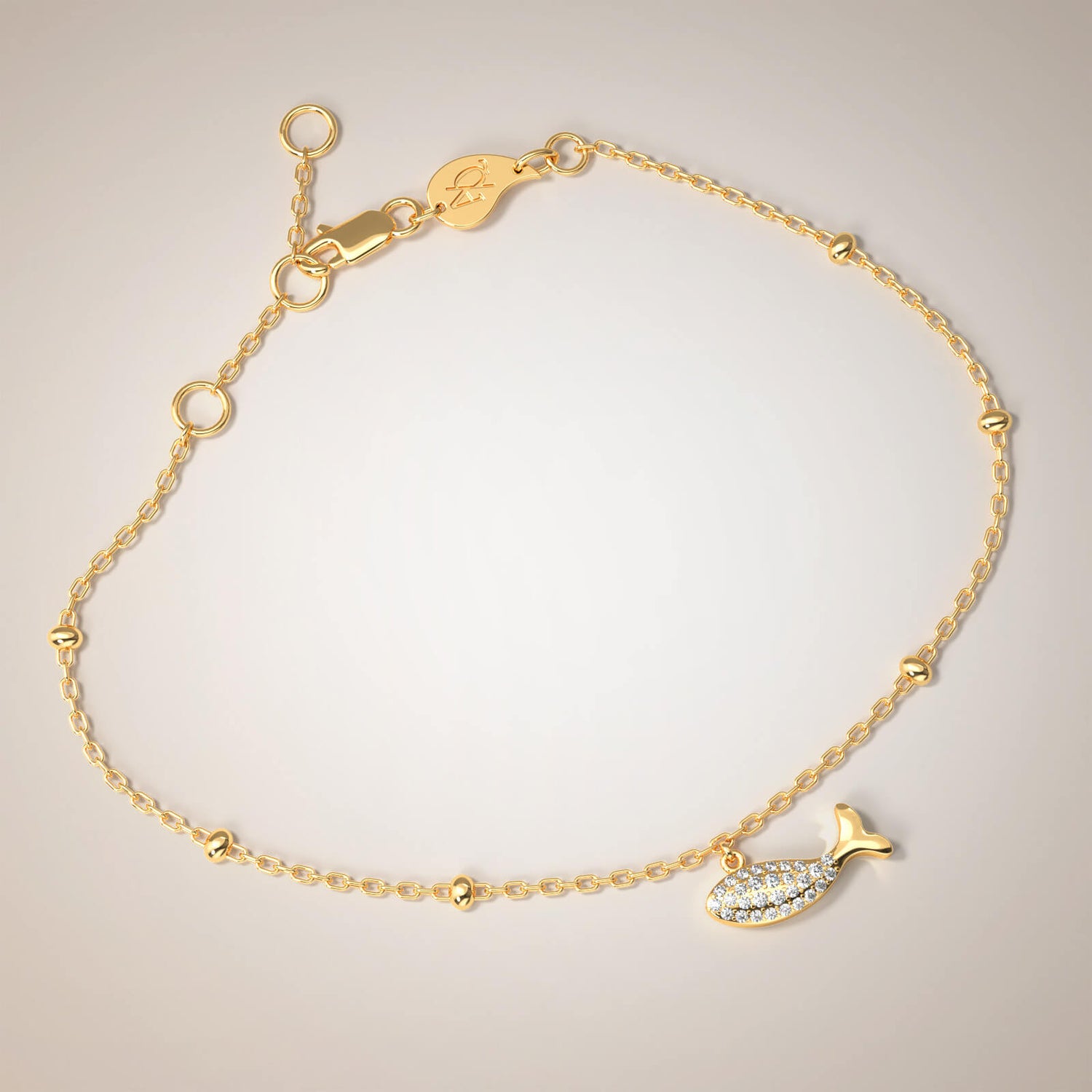 Mini Charm Fish Anklet
