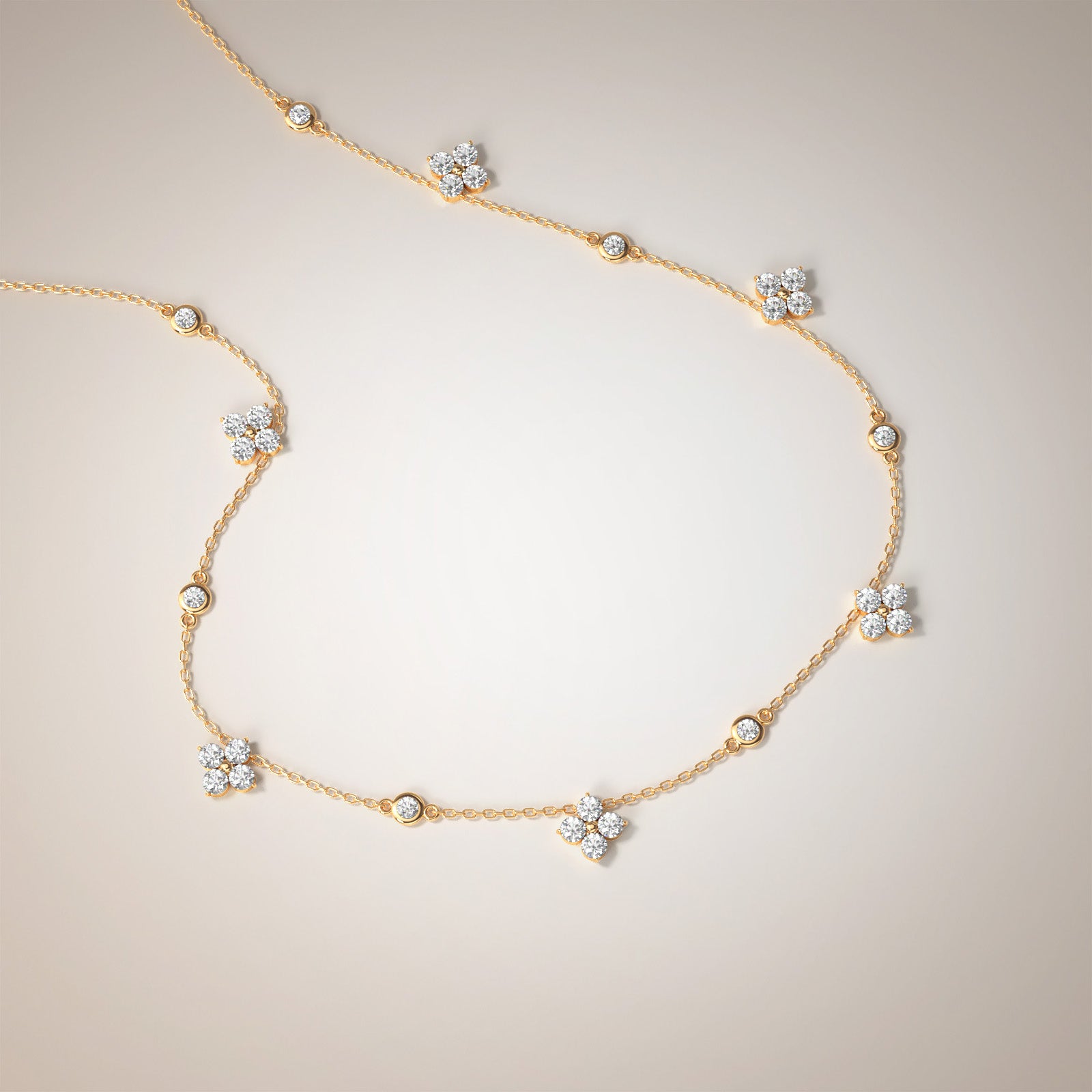 Gold diamond choker necklace – Fairy Constellation Choker