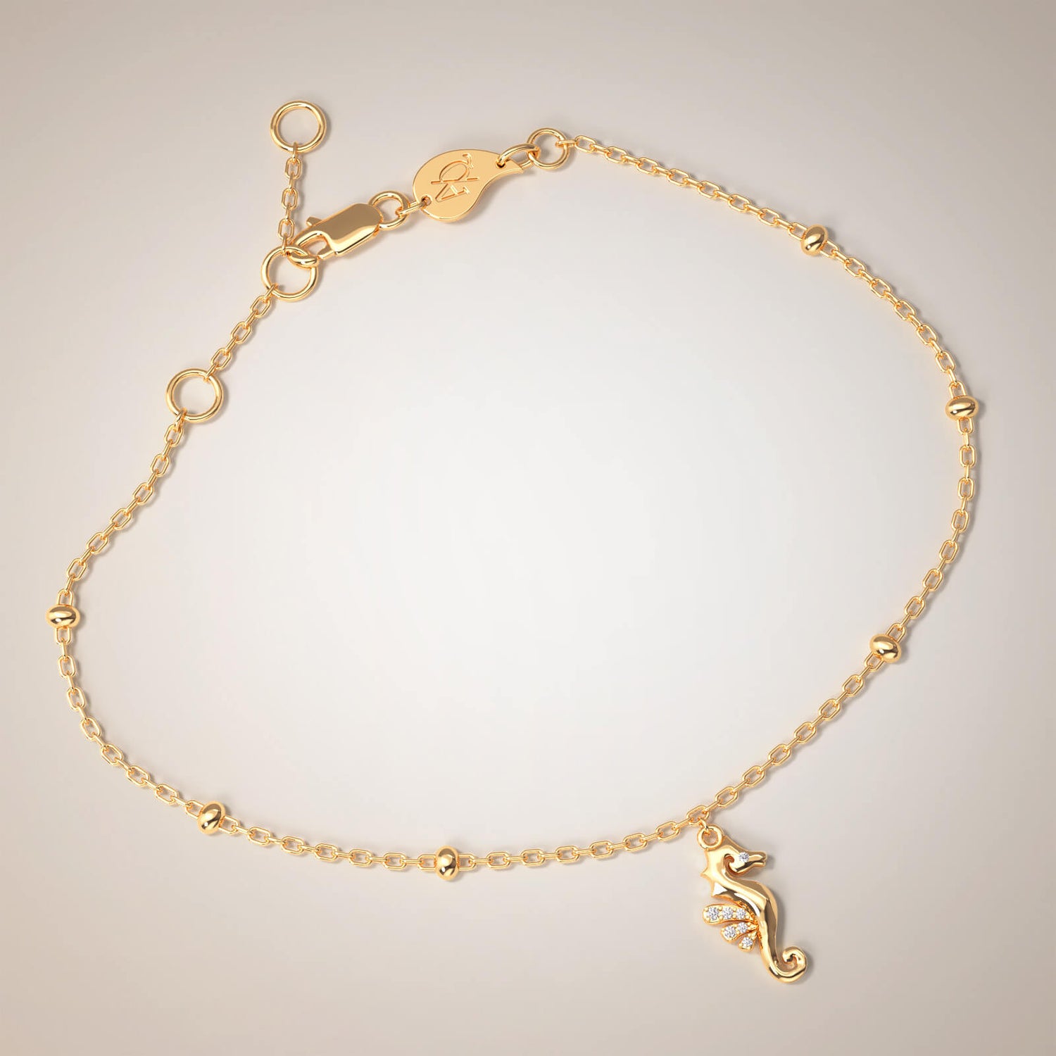 Mini Charm Seahorse Anklet
