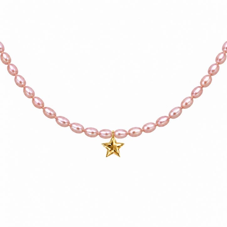Little Star Pearls Choker necklace, solid 18K gold, view 5 of 9
