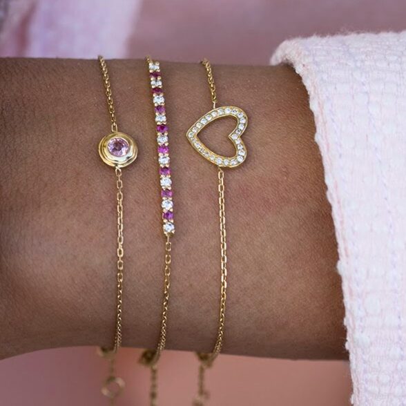 Precious Diamond Heart Bracelet