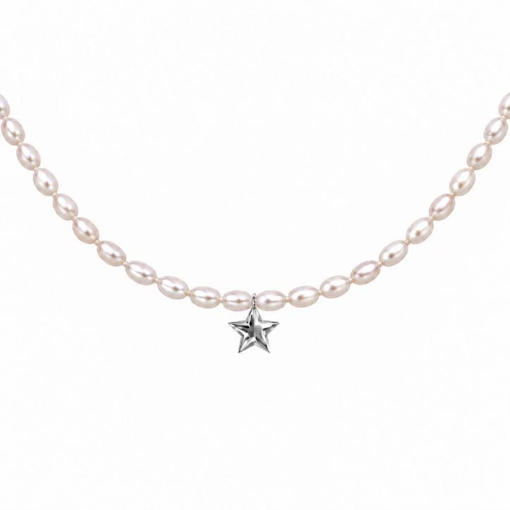 Little Star Pearls Choker necklace, solid 18K gold, view 6 of 9