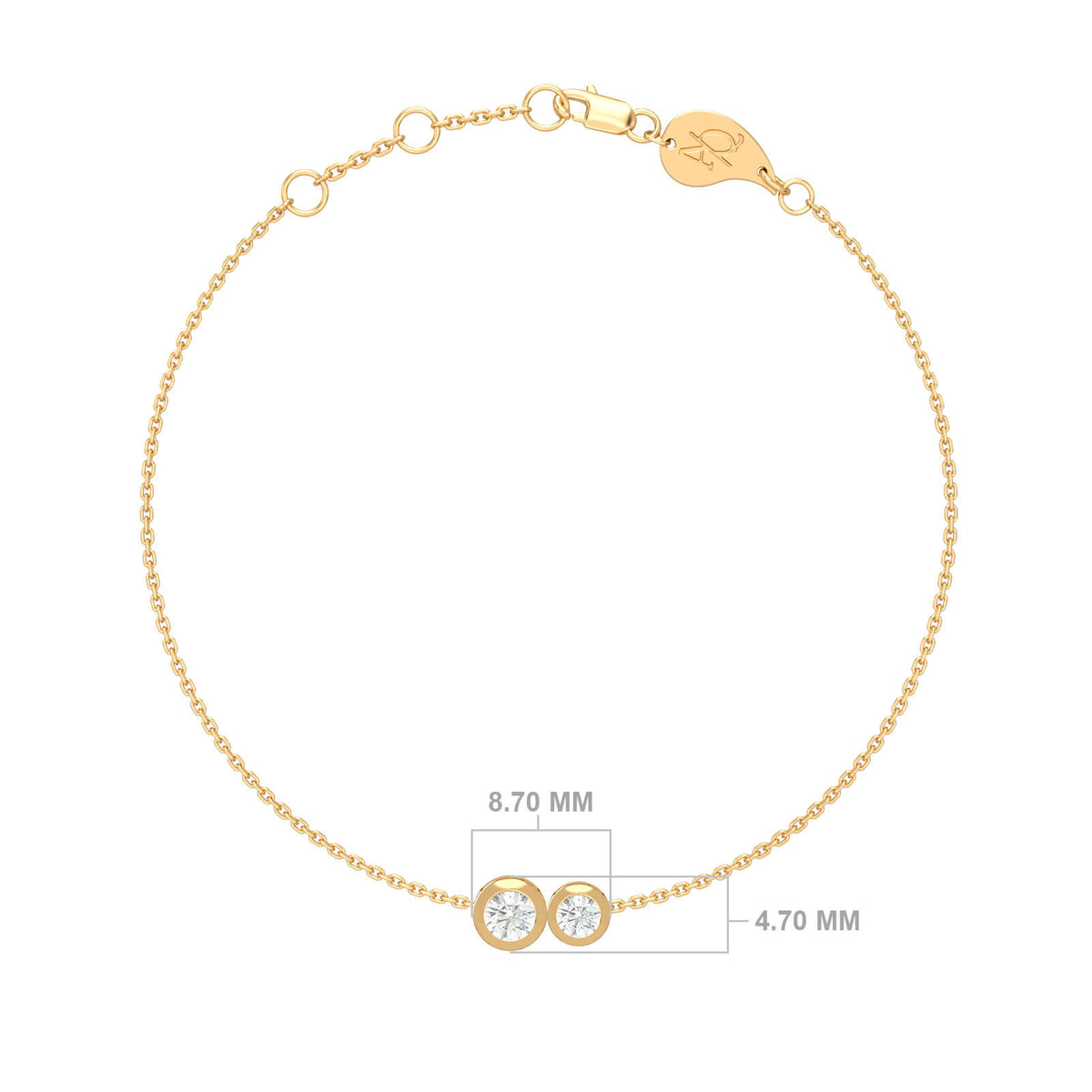 Duo Bracelet, solid 18K gold, view 2 of 5
