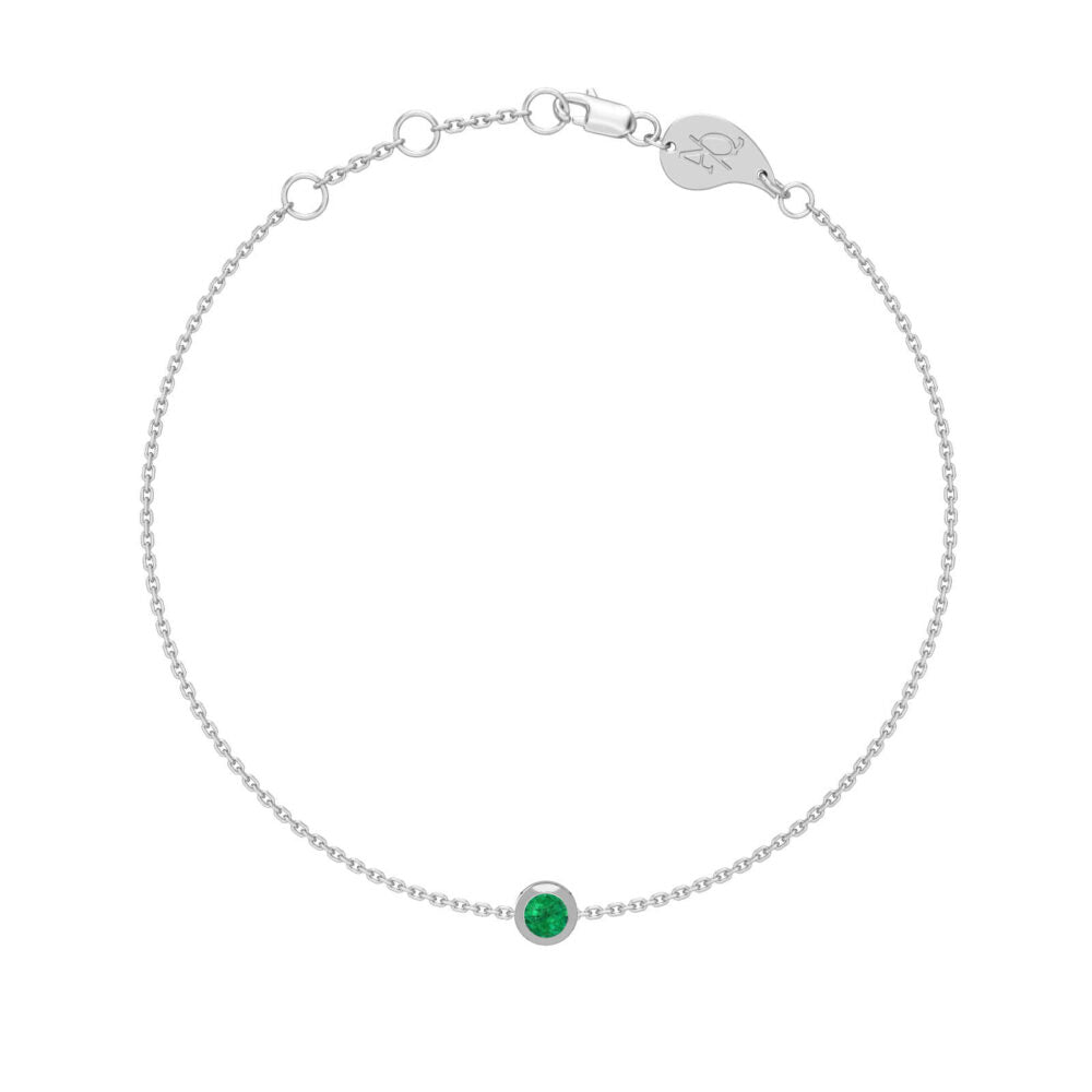 Precious Stone Solitaire Bracelet, solid 18K gold, view 7 of 14