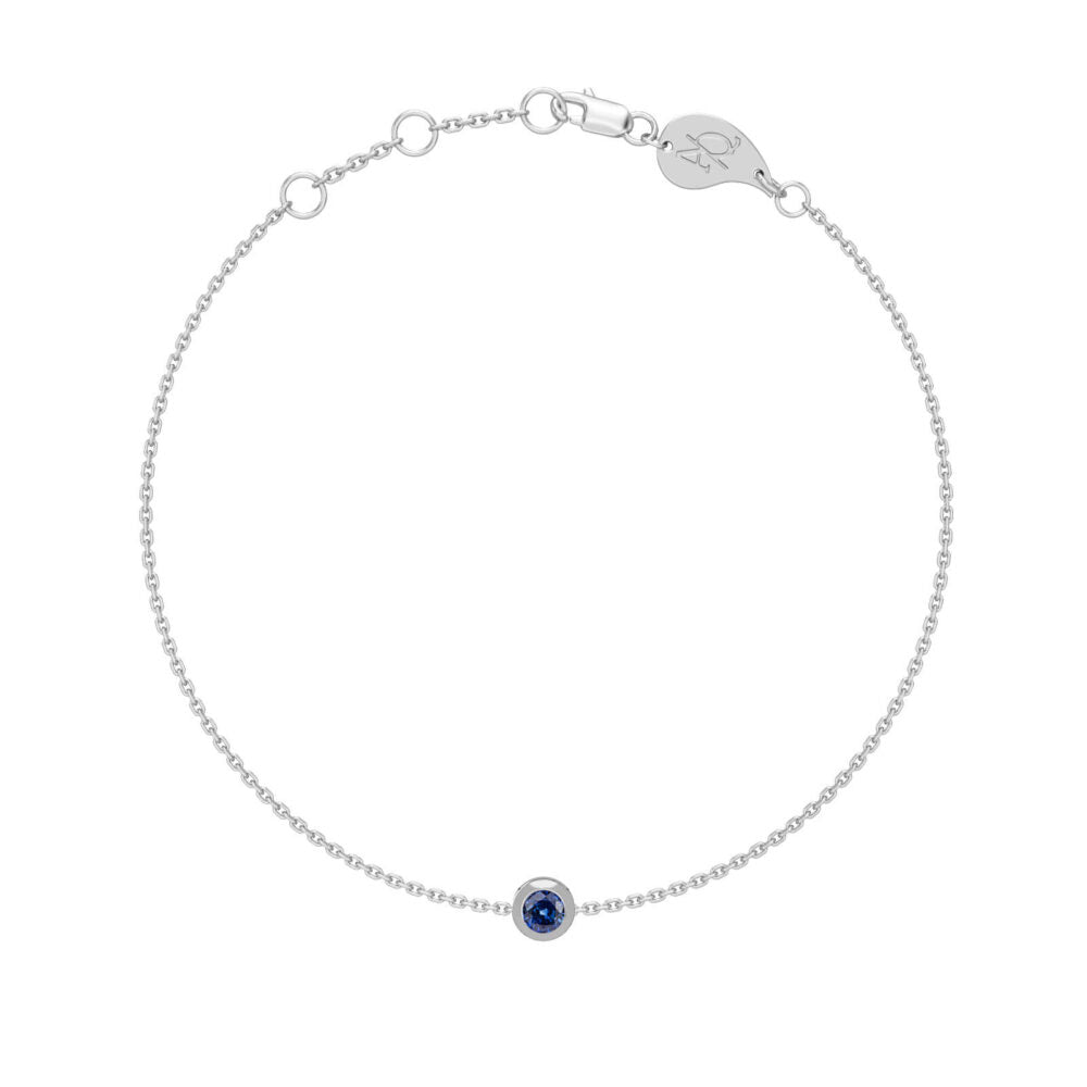 Precious Stone Solitaire Bracelet, solid 18K gold, view 9 of 14