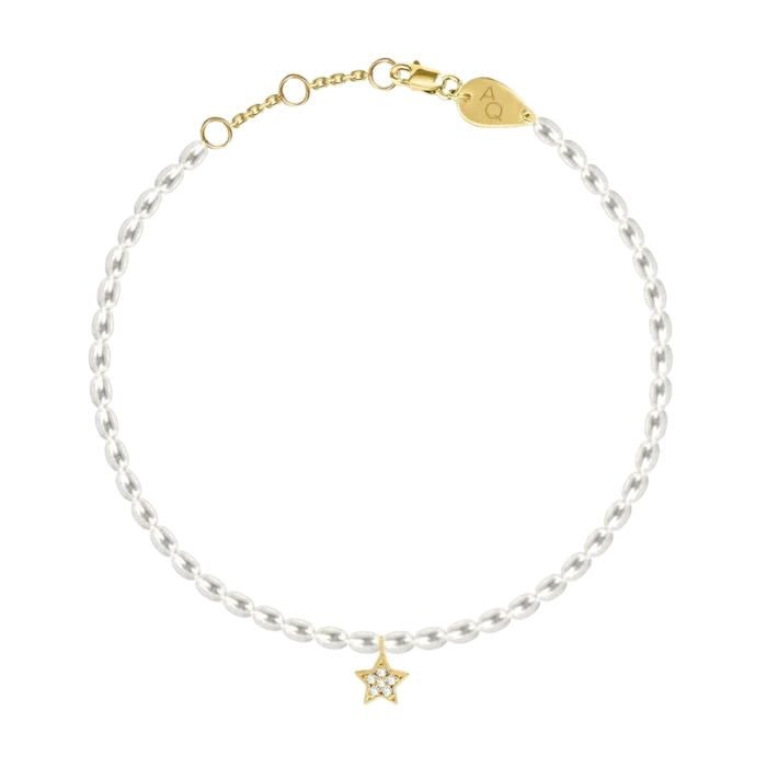 Little Diamond Star Pearl Anklet
