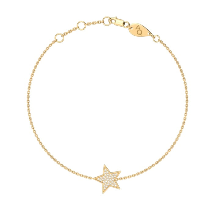 Star Bracelet, solid 18K gold, by Aquae Jewels