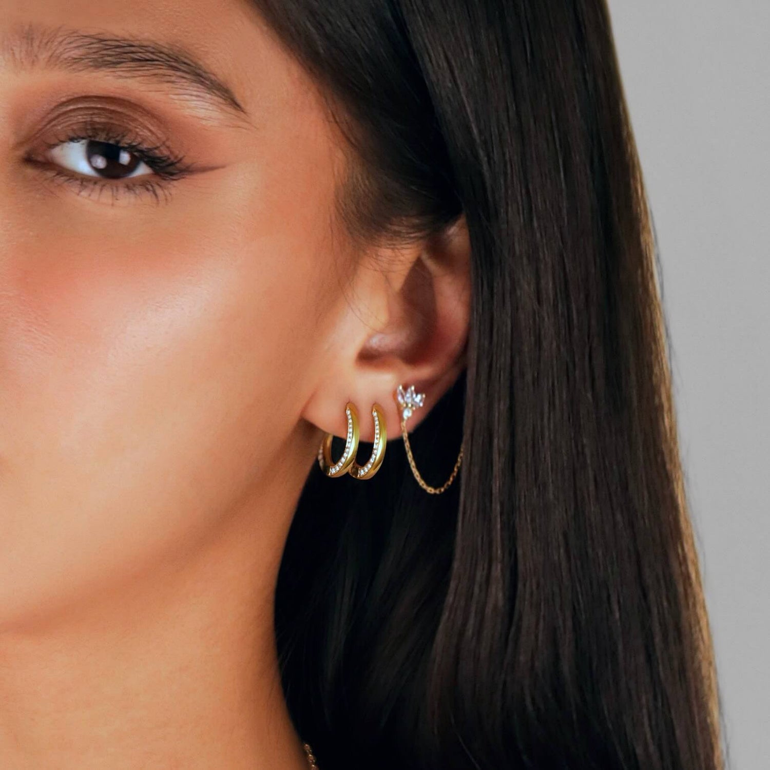 Anemone Hoop Earrings