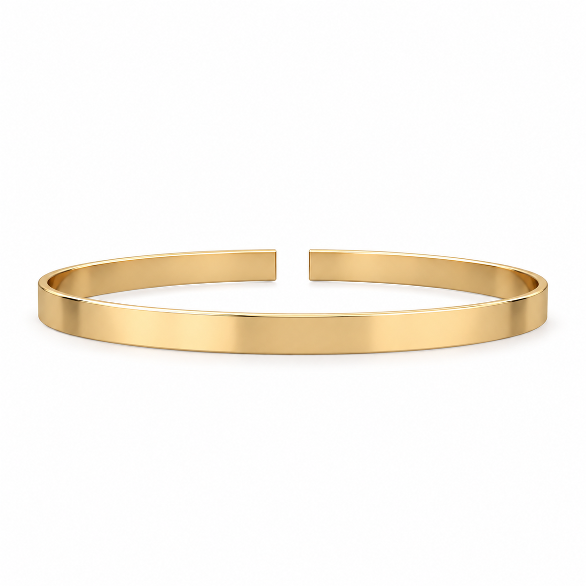 Plain Gold Open Cuff – Imperial, 18K gold bangle by Aquae Jewels