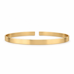 Plain Gold Open Cuff – Imperial, 18K gold bangle by Aquae Jewels