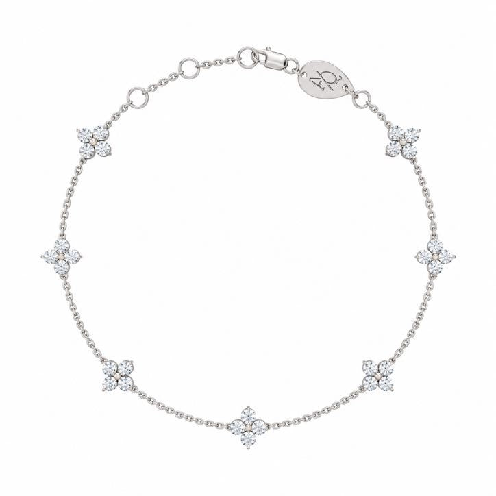 Constellation Fairy Anklet, detail of the diamond setting