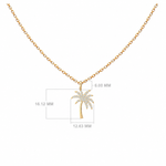 Diamond Palm Tree Necklace in 18K gold – Aquae Jewels