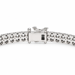18K white gold clasp with Aquae Jewels signature medallion on the Royale choker