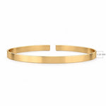 Plain Gold Open Cuff – Imperial, 18K gold bangle by Aquae Jewels