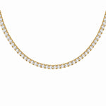 Diamond tennis necklace in 18K gold – Essential, alternate view