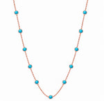 Turquoise bead station necklace in 18K gold – Constellation, alternate view