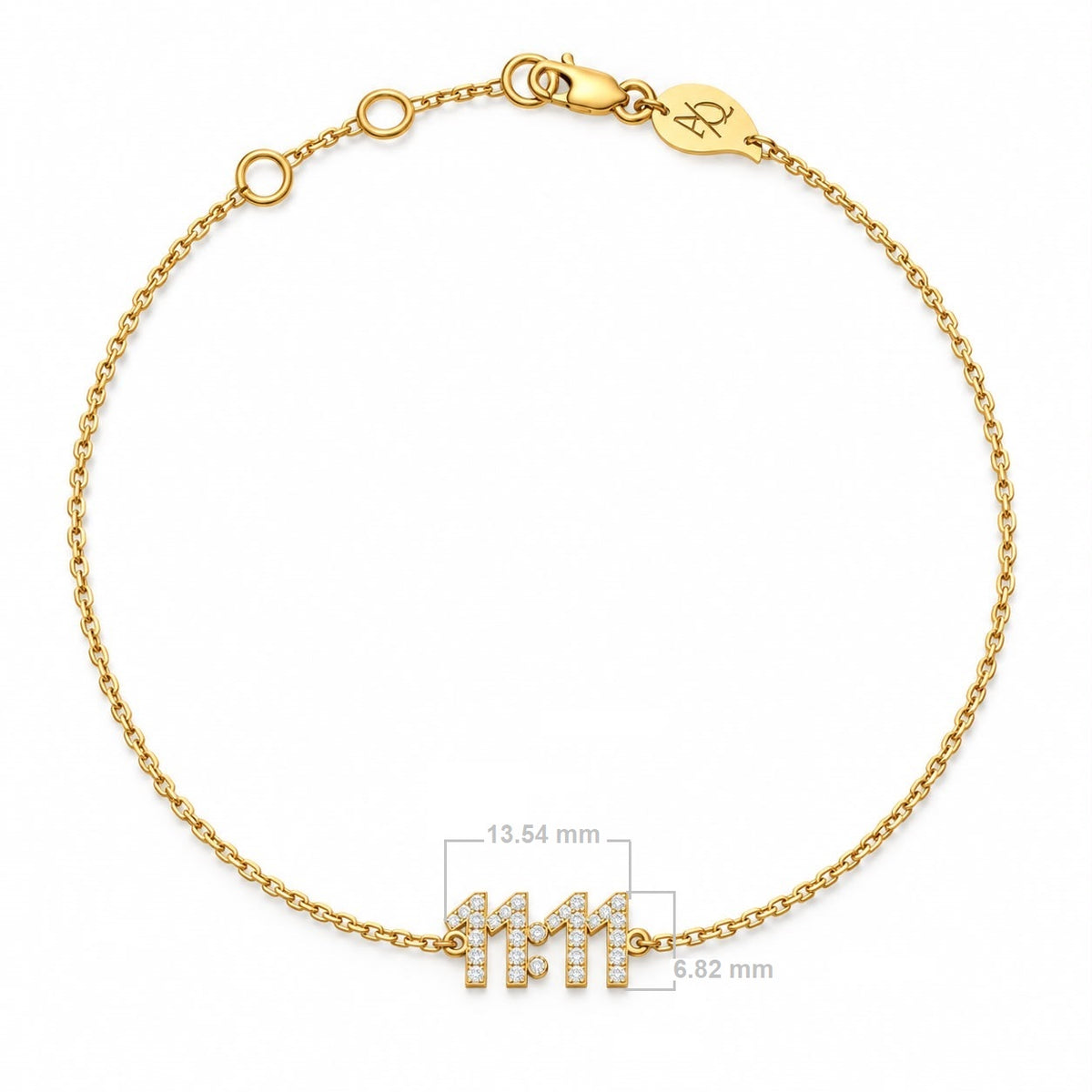 11:11 Diamond Bracelet, solid 18K gold, view 6 of 6