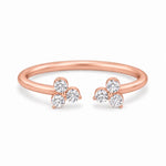 You & Me Britney Ring in solid 18K gold worn by a model, by Aquae Jewels