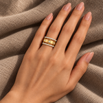 Rich & Bold Queen Ring – solid 18K gold, by Aquae Jewels
