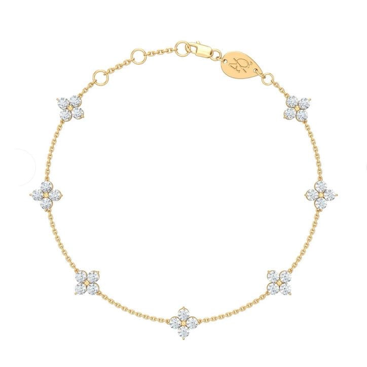 Constellation Fairy Anklet in 18K gold with diamonds