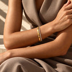 Wide Diamond Band Bangle – Rich & Bold bracelet, solid 18K gold, view 2 of 7