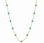 Turquoise bead station necklace in 18K gold – Constellation