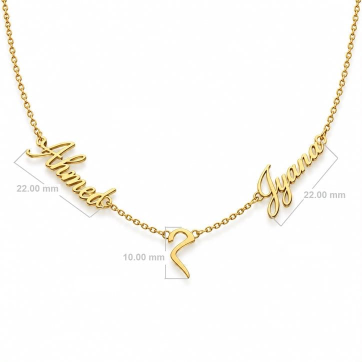 Two Souls Necklace, solid 18K gold, view 4 of 4