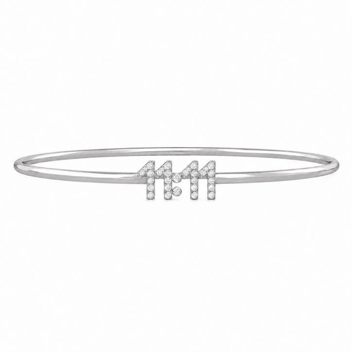 11:11 Gold Bangle, solid 18K gold, view 3 of 6