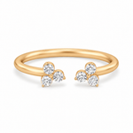 You & Me Britney Ring in rose gold, solid 18K gold, by Aquae Jewels