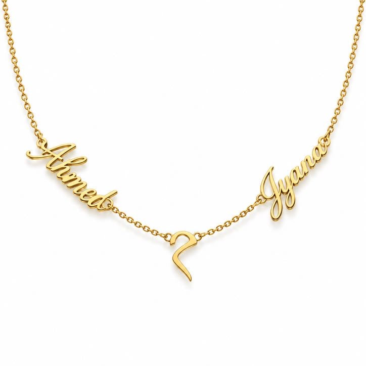 Two Souls Necklace, solid 18K gold, by Aquae Jewels