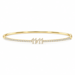 11:11 Diamond Bangle, solid 18K gold, by Aquae Jewels