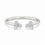 You & Me Britney Ring in white gold, solid 18K gold, by Aquae Jewels