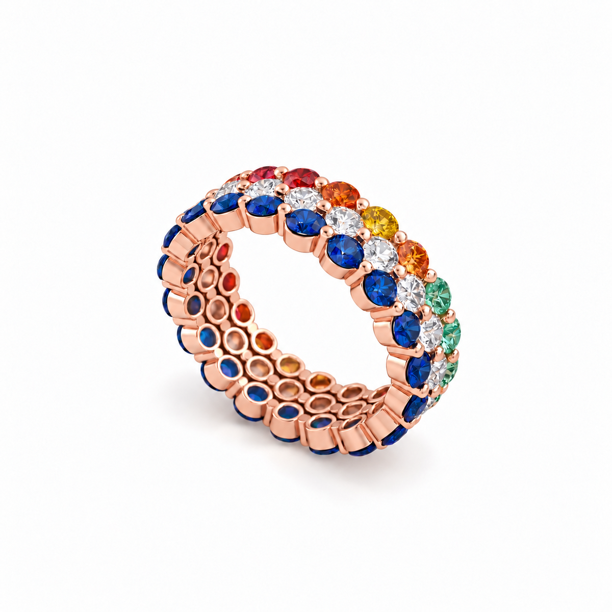 Amelia Precious Stone Ring, solid 18K gold, view 3 of 5