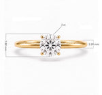 Round Solitaire Ring, lab-grown diamond in solid 18K gold, view 5 of 5