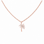 Diamond palm tree pendant necklace in 18K gold – Aquae Jewels